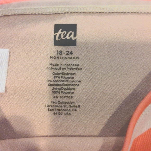 Tea Collection bikini bottom size 18-24 months, pink stripe - Picture 2 of 5